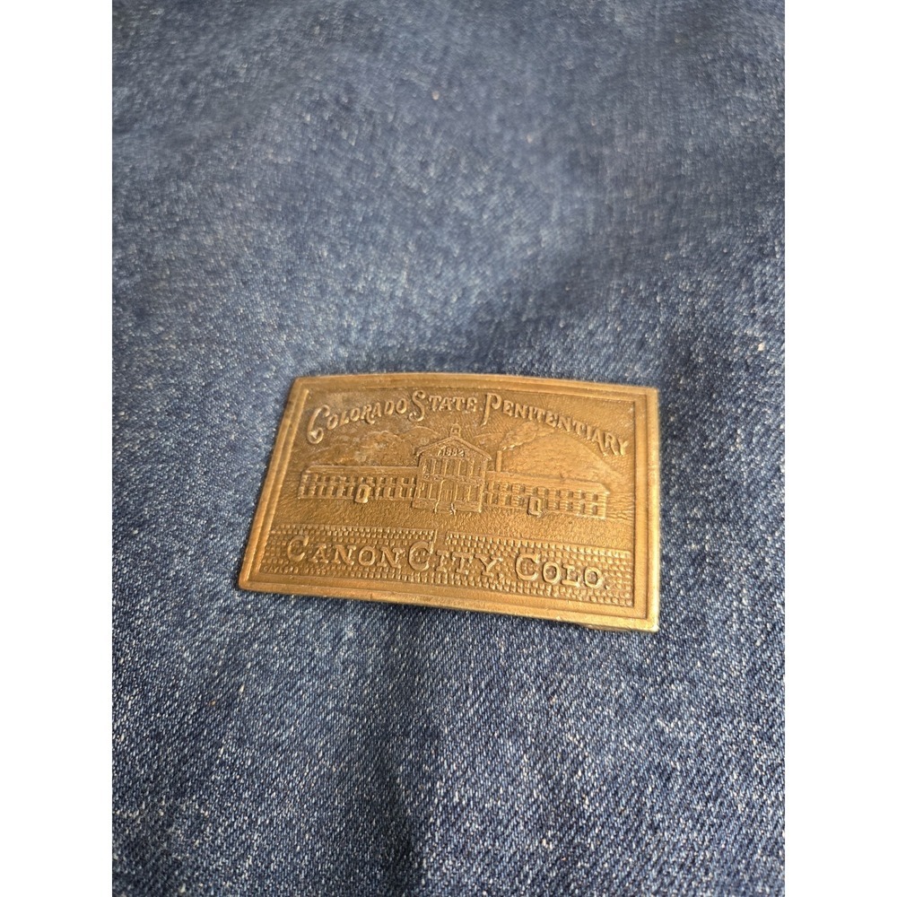 Canon City Colorado State Penitentiary Solid Brass Belt Buckle